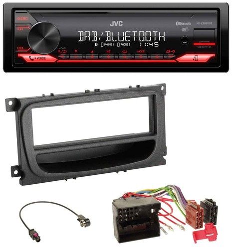 JVC Bluetooth USB DAB MP3 Autoradio für Ford C-Max Focus Galaxy ab 2007 Ablagefa - Bild 1 von 8
