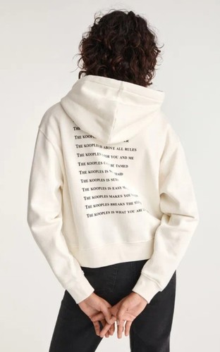 The Kooples Women's Hoodie Pullover Size 1 UK 8 Paris Cotton Ecru RRP £185 - Picture 12 of 17