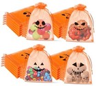 200 Pcs Halloween Organza Bags Bulk 4X6 Inches 1 Count (Pack of 1) Orange
