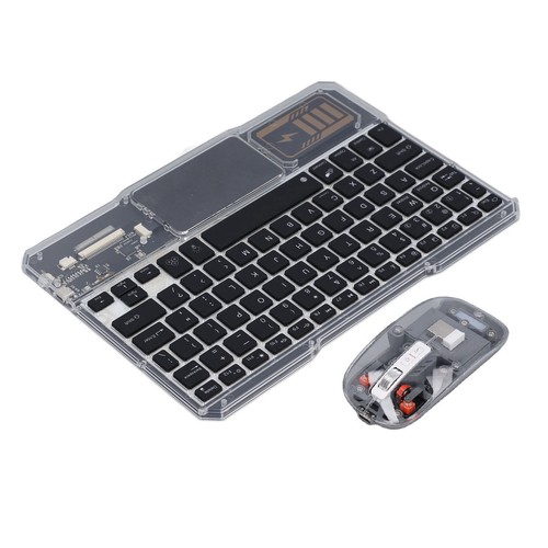 BT Keyboard Mouse Combo 7 Colours Night Light Wireless Keyboard Mouse Bundle FY - Afbeelding 5 van 23