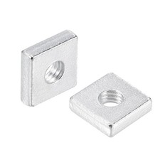 Square Nuts M6x14mmx4mm Zinc-Plated Metric Coarse Thread Assortment Kit 25pcs