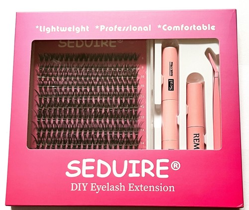 DIY Cluster Eyelashes Extensions Kit Individual Lashes Russian Volume 40D 50D UK - Picture 6 of 8