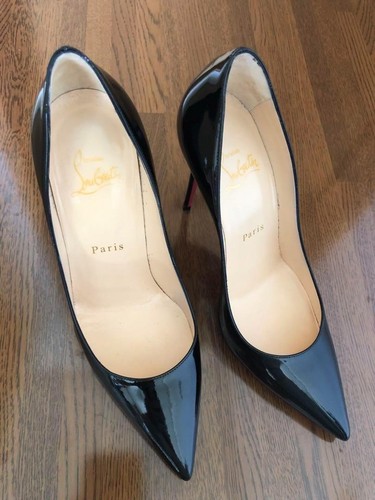 Christian Louboutin Pumps Heel Leather Black EU37/US7 82424c - Picture 3 of 24