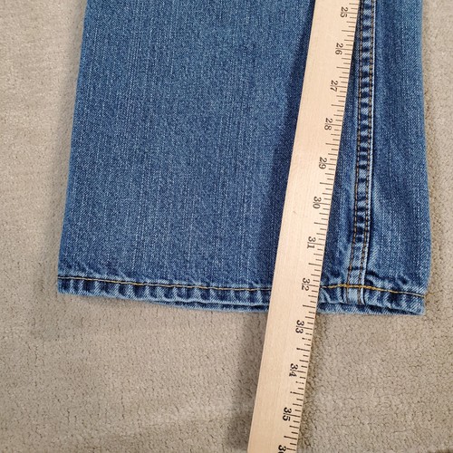 American Eagle Jeans Mens 33x34 Blue Original Boot Cut Faded Medium Wash Denim * - Picture 5 of 13