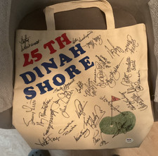 Nabisco Dinah Shore Tote Bag 25th Golf Tournament  LPGA  multiple autographs PSA