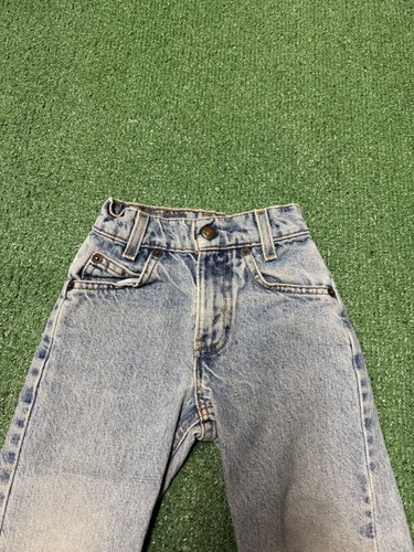 Vintage 90s Little Levis 560 Slim Size 4 Blue Denim Orange Tab USA Made MARKED - Picture 11 of 20