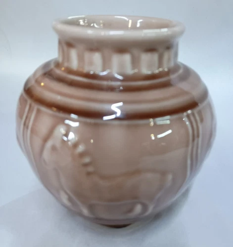 1941 Rookwood 6498 Gloss Brown Vase 4.5"