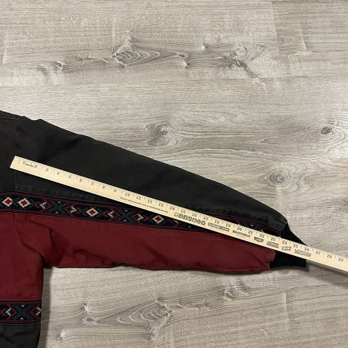 Bomber vintage Cripple Creek uomo XL marrone e nero Western Aztec isolato made in USA - Foto 7 di 9