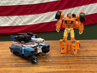 Transformers Thrilling 30 Autobot Scoop & Doubledealer Lot Parts/Repair