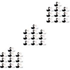  3 PCS Elegant Swan Ornament Mini Garden Accessories Landscape Layout Decor