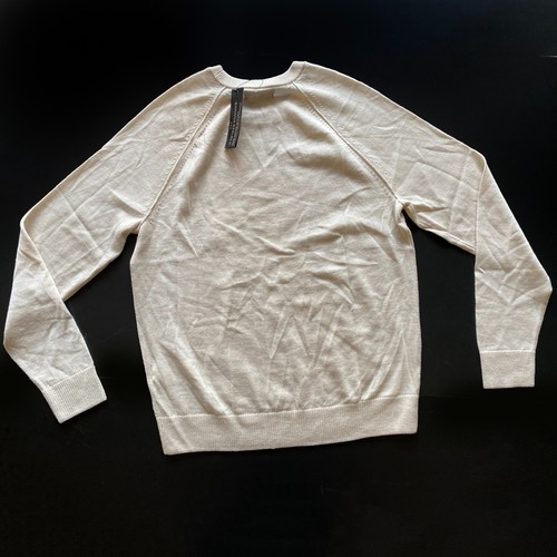 Maglione Banana Republic 100% Lana Merino Uomo Taglia M Beige Certificato RWS Nuovo con etichette - Foto 3 di 8