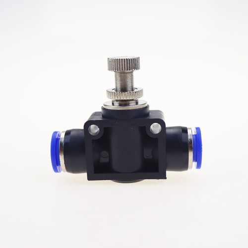 2pcs Air Flow Speed Control Valves: 10mm 3/8" OD Tube Pneumatic Push-In Fittings - Picture 4 of 8