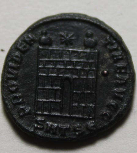 Rare Original Ancient Roman coin Constantine I 326AD Camp gate Star Thessalonica - Picture 3 of 9