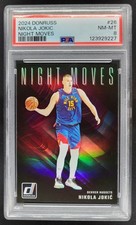 2024-25 Panini Donruss Nikola Jokic Night Moves #26 PSA 8 Denver Nuggets BS7