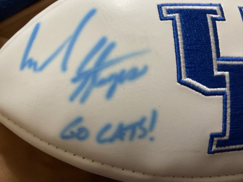 MARK STOOPS KENTUCKY WILDCATS SIGNED LOGO FOOTBALL - Picture 4 of 9