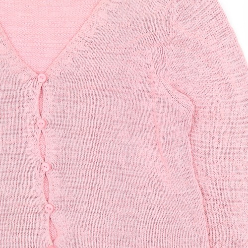 Marks and Spencer Women's Pink Cardigan V-Neck Size 10 - Picture 10 of 12