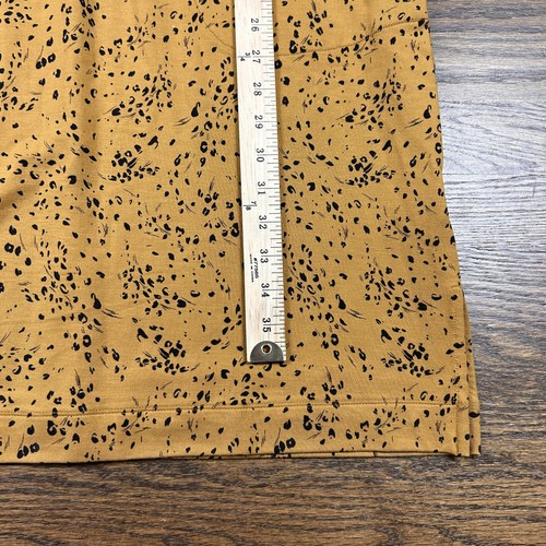 Garnet Hill Dress Womens Medium Yellow Black Abstract Print Short Sleeve Pockets - Foto 8 di 9