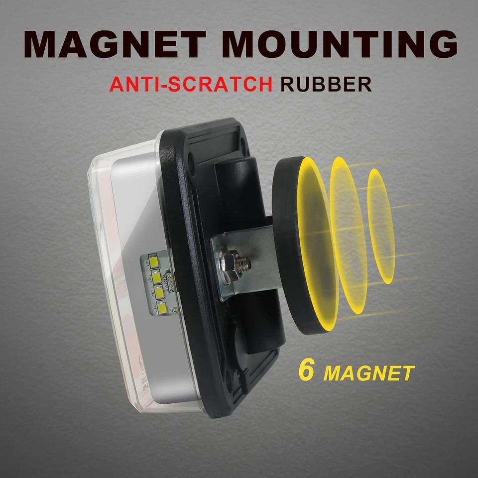 Wireless Trailer Lights Magnetic LED Tow Light Kit Rechargeable - Truck RV Boat - Image 2 of 4