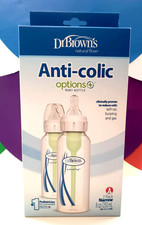 Dr. Brown  s Natural Flow Anti-Colic Options Narrow Baby Bottle 8 oz/250 mL 2Pack