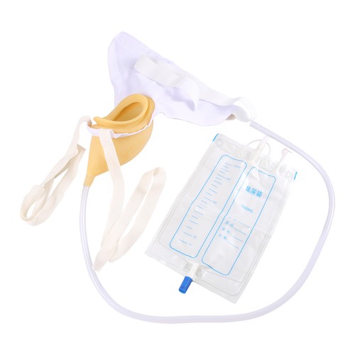Female 1000ml Medical Care Night Drainage Urinal Bag Reusable Bed Pee Container - Picture 1 of 10