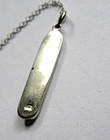 SOUTHWESTERN Succinct FEATHER-PEACE SIGN Inlaid Sterling Silver Pendant Necklace — photo 3