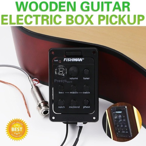 Fishman Presys Piezo Pickup 301 Mic Chitarra Acustica Mic Blend Doppio Preamplificatore EQ Tuner - Foto 2 di 5