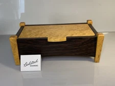 Unique Wooden Handmade Jewelry/Trinket Box MCM Style By Bolstad Woodworks