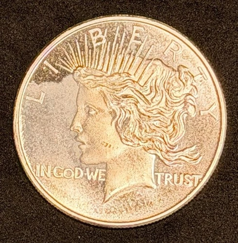 1 oz Silver Peace Round BU .999 Fine, One Troy Ounce, Vintage No Reserve #947