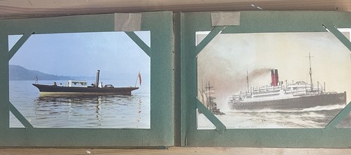 Postcard Album HMS Dreadnaught SS Manxman Remuera Pacific Reliance USS Lester 75 - Picture 5 of 24