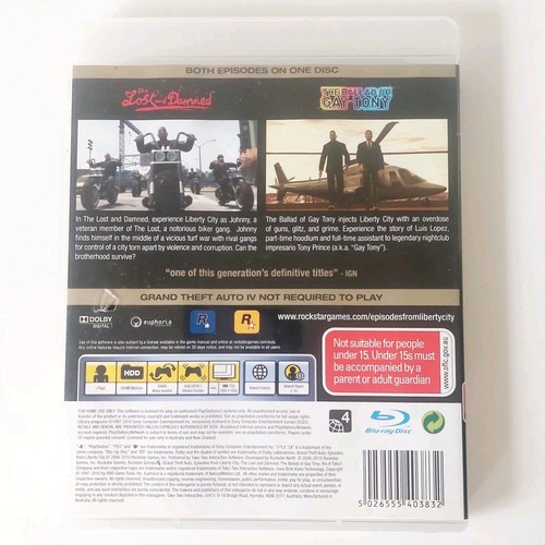 Grand Theft Auto Episodes from Liberty City PlayStation 3 PS3 With Manual & Map - Bild 2 von 5