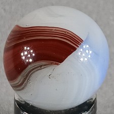 Vintage Akro Oxblood Patch Marble .56 inches Inches Mint Condition