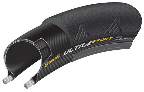 Continental Ultra Sport III Tyre Foldable Puregrip Compound Black/Black 700X25C - Picture 3 of 4