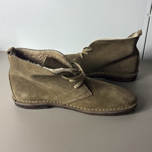 J.Crew MacAlister Shearling Suede Chukka Boots Mens Size 12 Made In Italy Sherpa - Picture 5 of 9