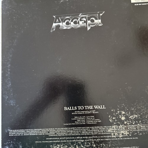 Accept – Balls To The Wall LP 1984 Portrait – BFR 39241 Vinyl - Picture 6 of 6