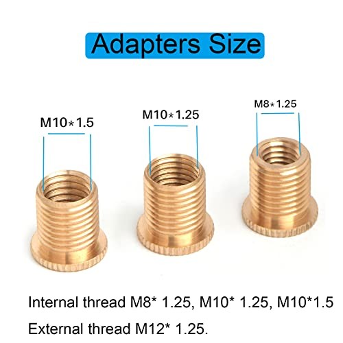 Shift Knob Thread Adapters,Fit for Most Manual Gear Shift Head M8 X 1.25, 3PCS - Picture 2 of 6