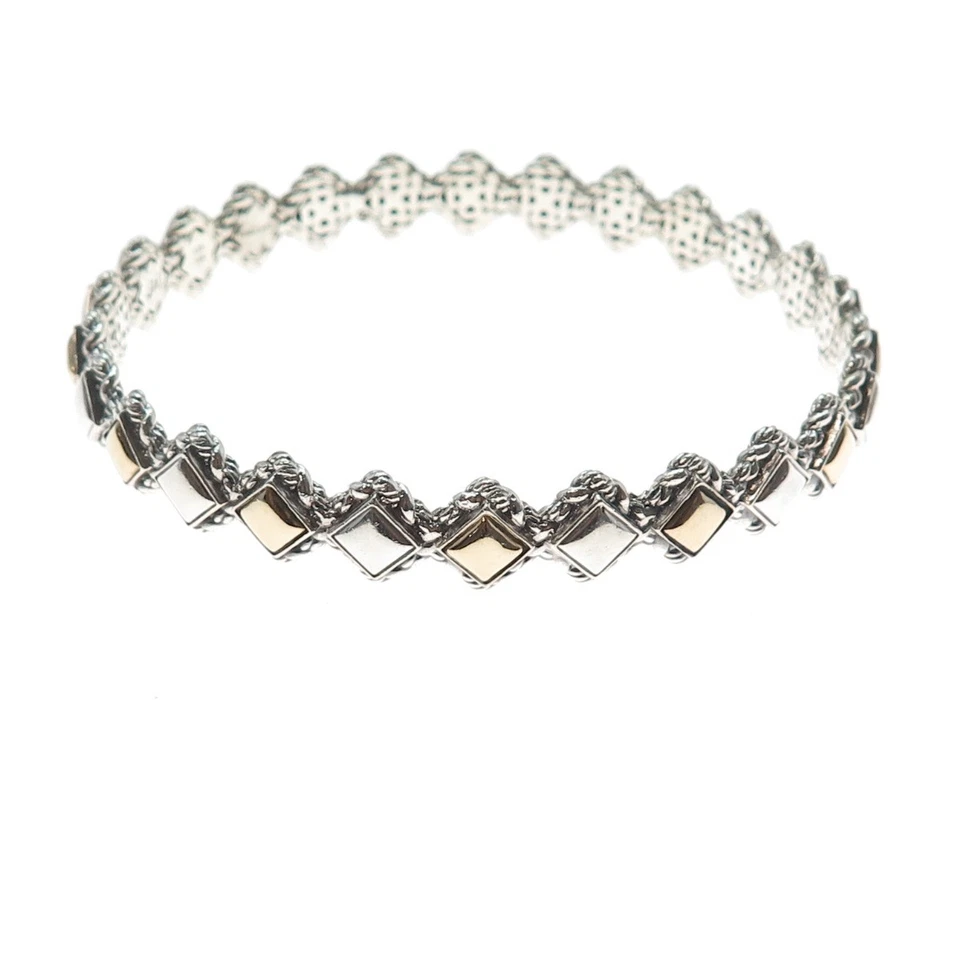 Браслет браслет JAI by John Hardy золото 14 карат серебро 925 пробы 8 дюймов - Изображение 4 из 4