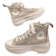 Scarpe da ginnastica donna Converse Run Star Hike platform UK 3 toppe oversize invecchiate