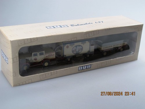 BUB 07603 Hanomag ST 100 Tracteur lourd + remorque Circus Roncalli 1:87