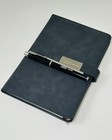 Audi Notebook & Pen Gift Set – Black Organiser Diary with Metal Logo Clip New