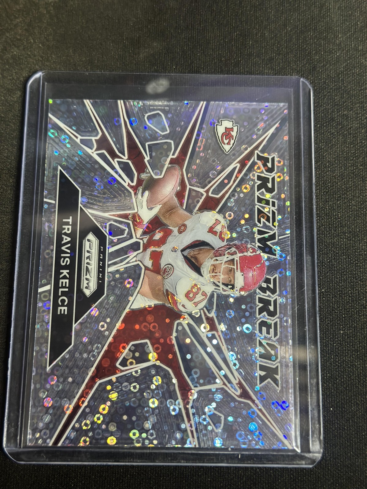 2024 Panini Prizm #1 Travis Kelce Prizm Break No Huddle Prizm