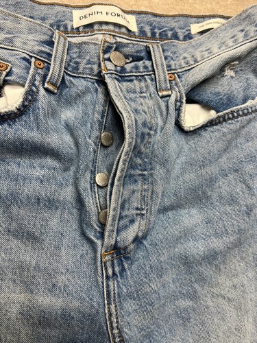 Jeans Denim Forum The Joni tiro alto sueltos desgastados talla 26 W 29 L - Imagen 4 de 12