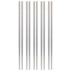 10Pcs Kitchen Stainless Steel Chopsticks Non-slips Chopsticks (Silver)