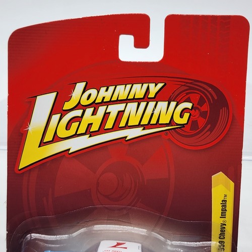 UH Johnny Lightning 1:64 JIM REED'S 1959 CHEVY IMPALA #7 BLUE NIP Rare HTF - Picture 2 of 9