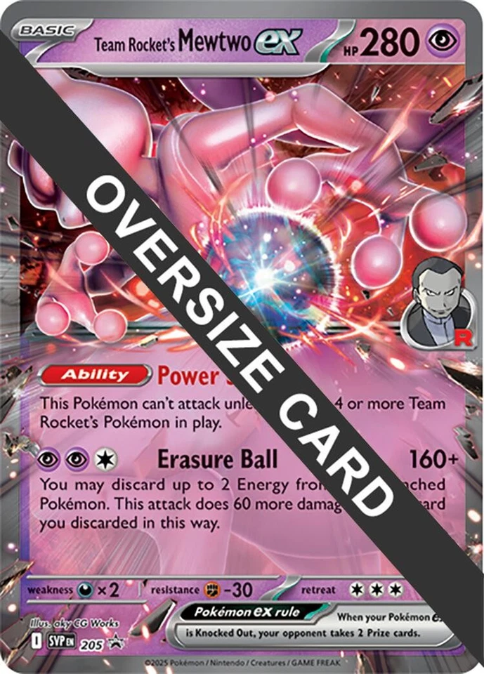 Team Rocket's Mewtwo Ex 205 Jumbo Cards