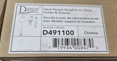 Danze D491100 Hand Shower Rough-in W/hose Holder & Diverter Chrome Only New 