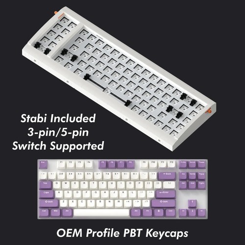 02Lilith Q 75% 5.5° Ergonomic Keyboard with OEM Keycap, Lego-Compatible Case,... - Picture 3 of 7