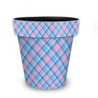 Briarwood Lane Pink and Blue Plaid Medium Planter
