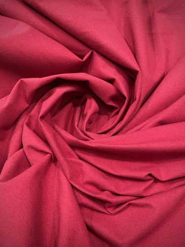 Red Fire Treated Quality Woven Plain Fabrics For Upholstery Curtains Per Metre - Picture 1 of 5