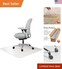 36x48 Clear Carpet Protector Mat with Non-Slip Grippers - Ideal for Home Offices