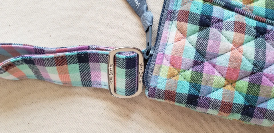 NWT Vera Bradley Hipster Crossbody Bag In Gingham Plaid Quilted Cotton - Image 4 of 4